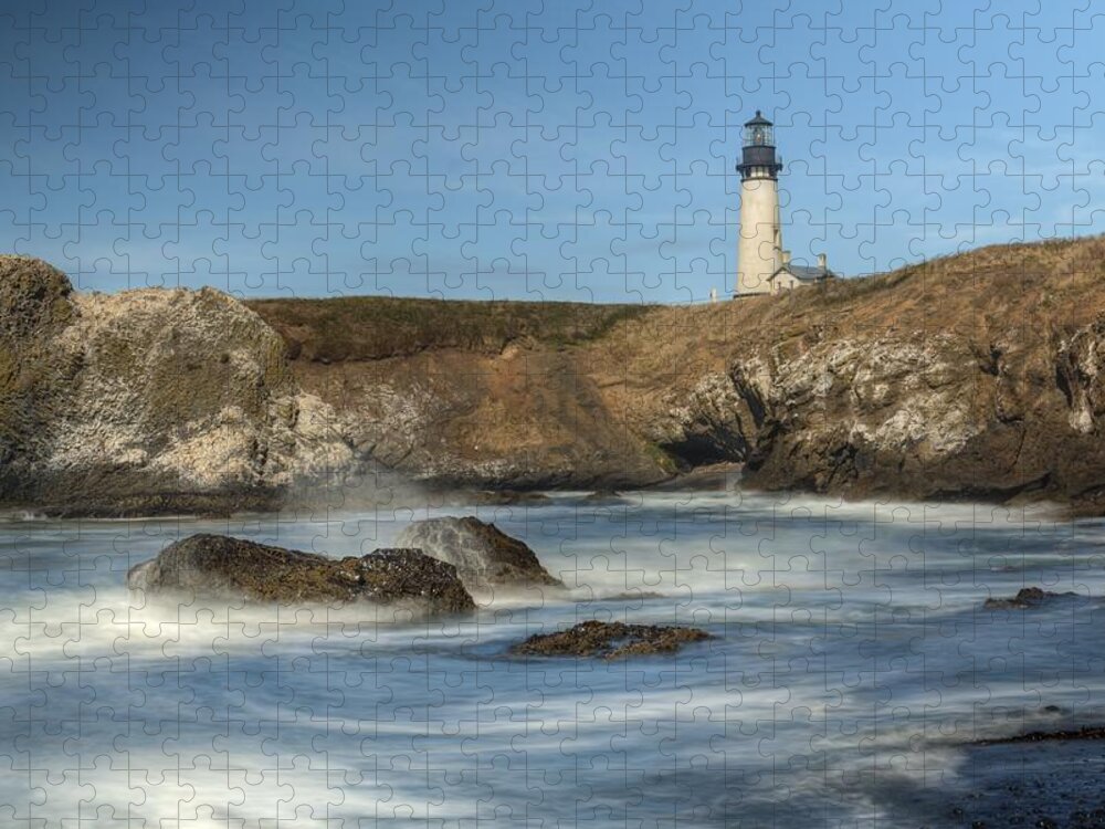 Yaquina Head Jigsaw Puzzle featuring the photograph Soft Surf 0013 by Kristina Rinell