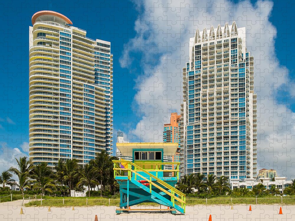Architecture Jigsaw Puzzle featuring the photograph South Beach Living by Raul Rodriguez