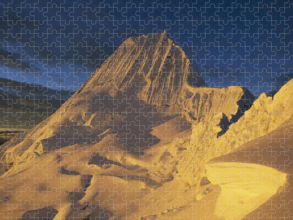 Feb0514 Jigsaw Puzzle featuring the photograph Southwest Face Of Alpamayo Peru by Grant Dixon