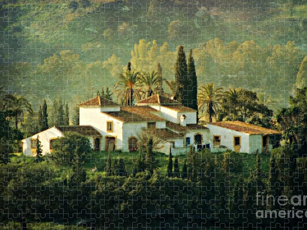 Villa Jigsaw Puzzle featuring the photograph Spanish Villa by Clare Bevan