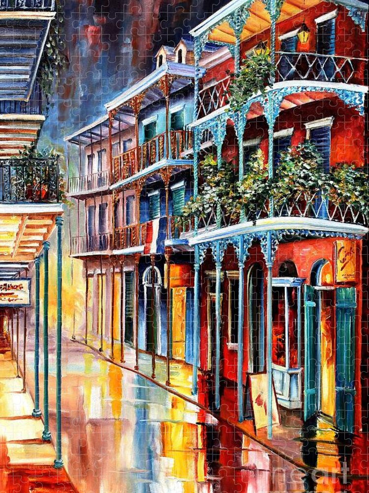 New Orleans Jigsaw Puzzle featuring the painting Sparkling French Quarter by Diane Millsap