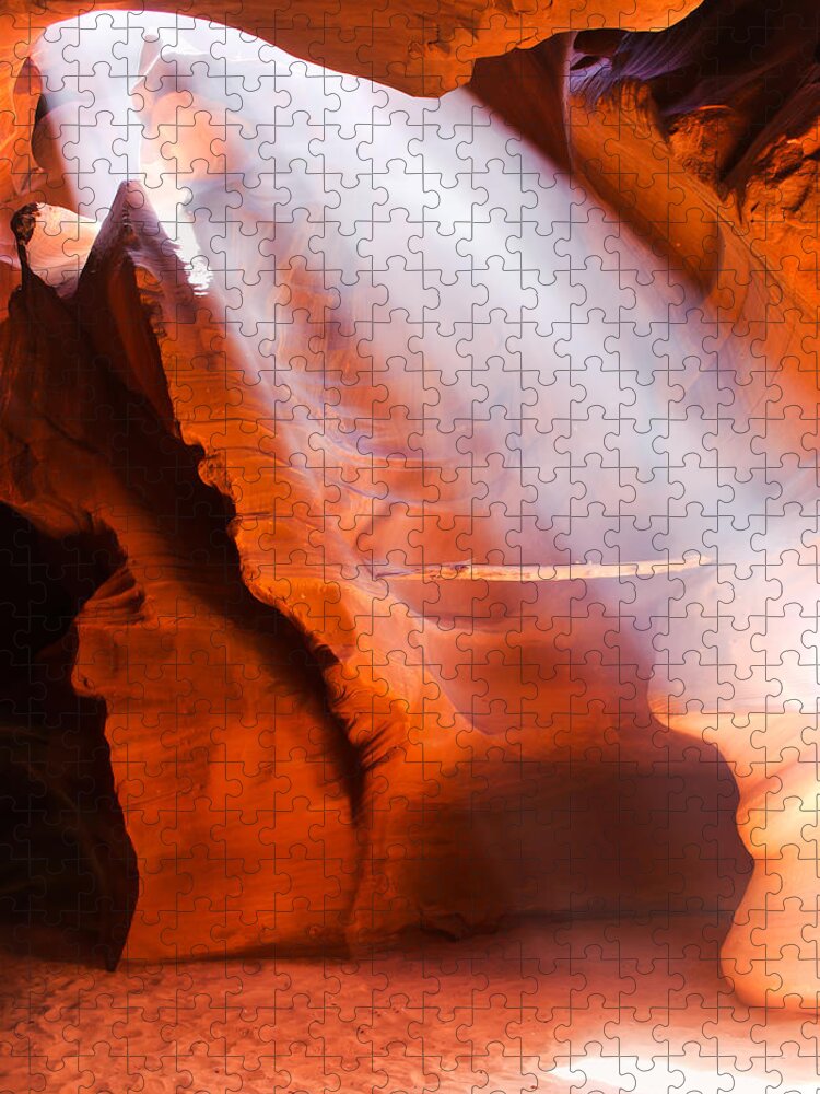Antelope Canyon Jigsaw Puzzle featuring the photograph Spiritual Canyon - Upper Antelope Canyon by Gregory Ballos