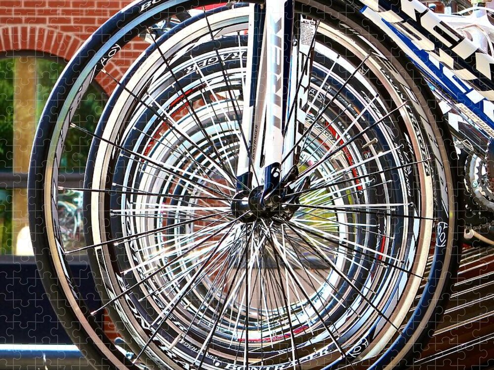 Bicycle Jigsaw Puzzle featuring the photograph Spokes by John Babis