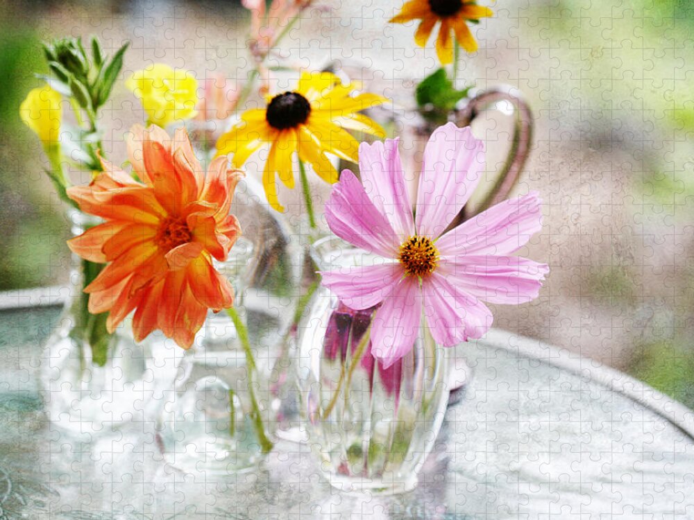 Spring Flowers Jigsaw Puzzle featuring the photograph Spring Delights by Bonnie Bruno