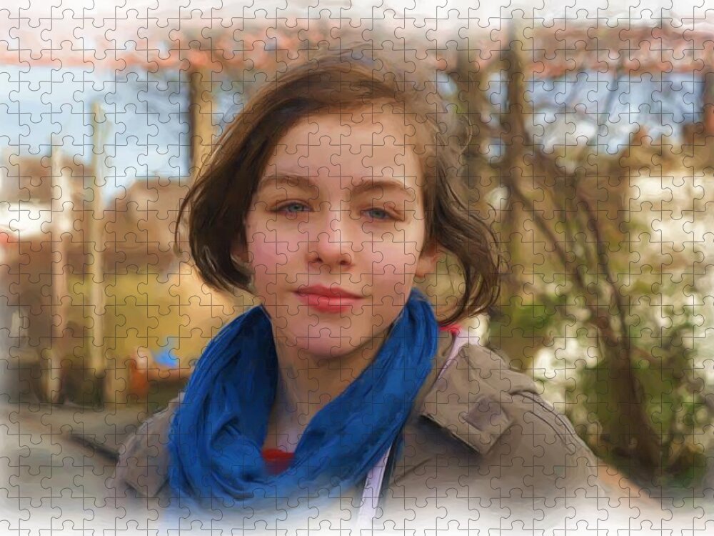 Portrait Jigsaw Puzzle featuring the photograph Spring Wind of Change by Elena Perelman