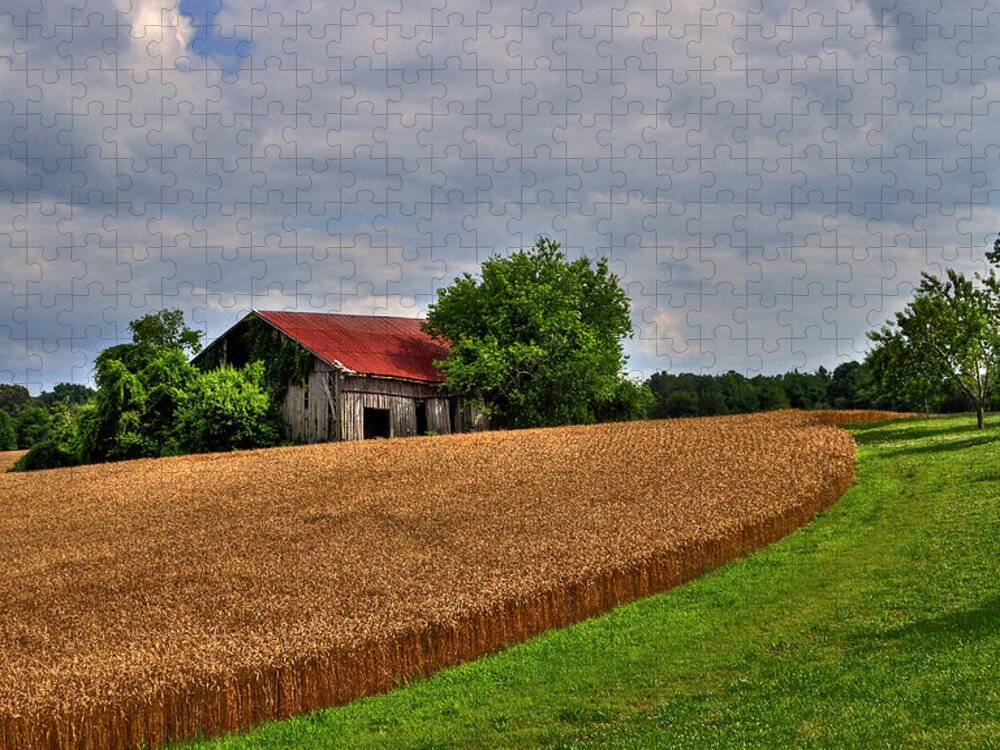Barn Jigsaw Puzzle featuring the photograph Springhill Farms by Jerry Gammon