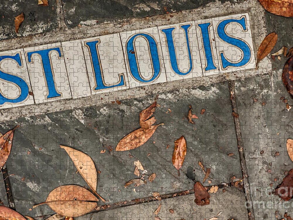 Street Jigsaw Puzzle featuring the photograph St Louis Street Tiles in New Orleans by Kathleen K Parker
