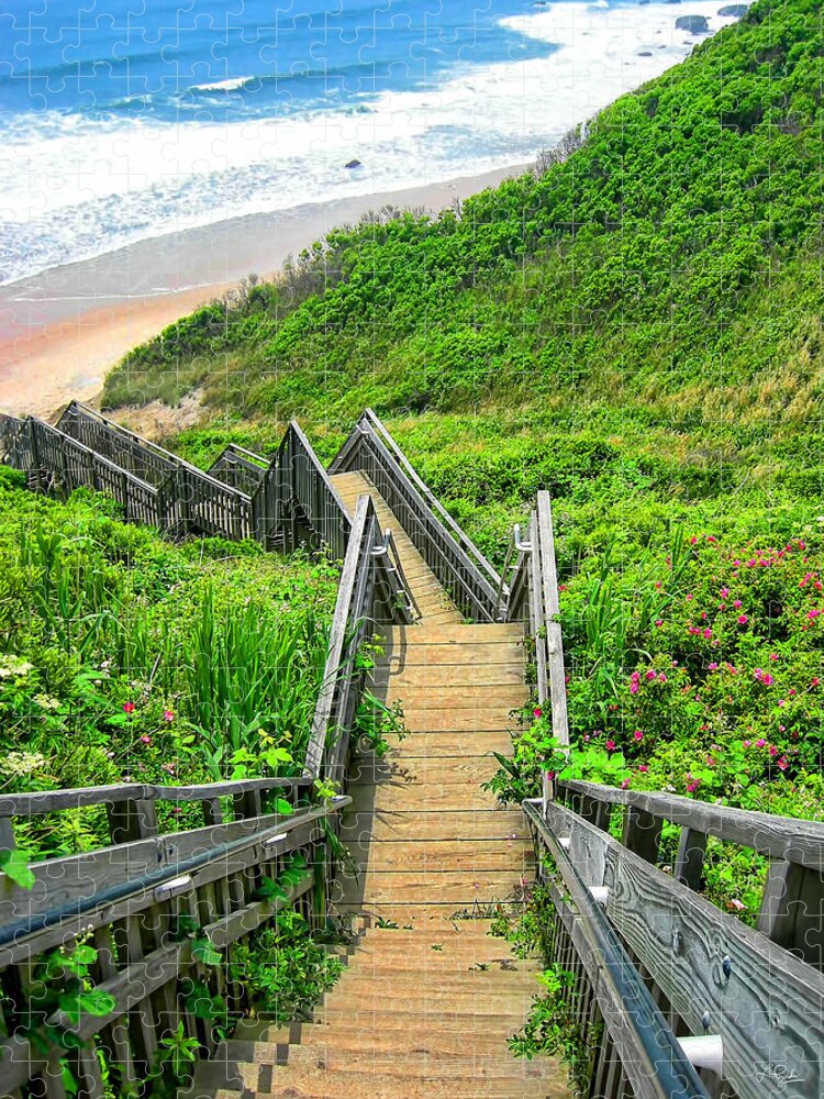 Block Island Jigsaw Puzzle featuring the photograph Staircase To Gem by Lourry Legarde