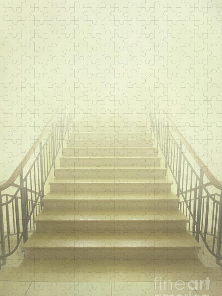 Ahead Puzzle featuring the photograph Stairway To Heaven by Evelina Kremsdorf