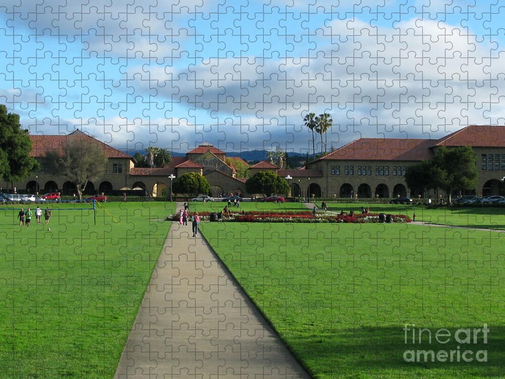 Stanford University Jigsaw Puzzle featuring the photograph Stanford University by Mini Arora