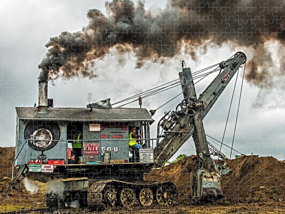 Mary Sue Jigsaw Puzzle featuring the photograph Steam Shovel by Paul Freidlund