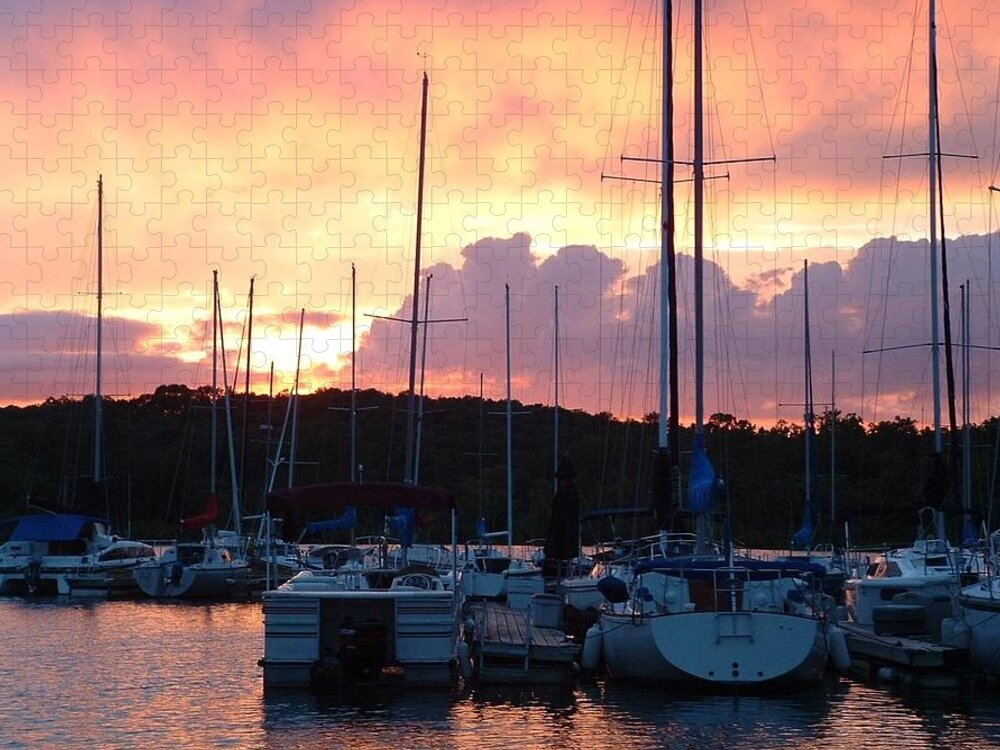 Sailboats Jigsaw Puzzle featuring the photograph Stockton Sunset by Deena Stoddard
