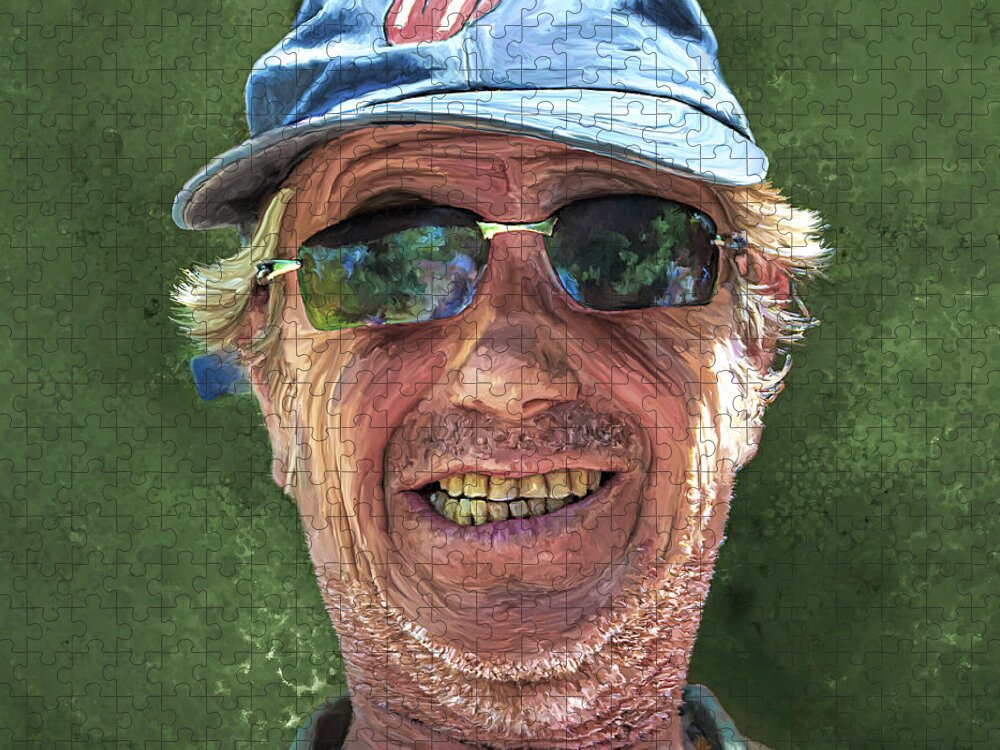 Portrait Jigsaw Puzzle featuring the painting Stones Fan by Rick Mosher