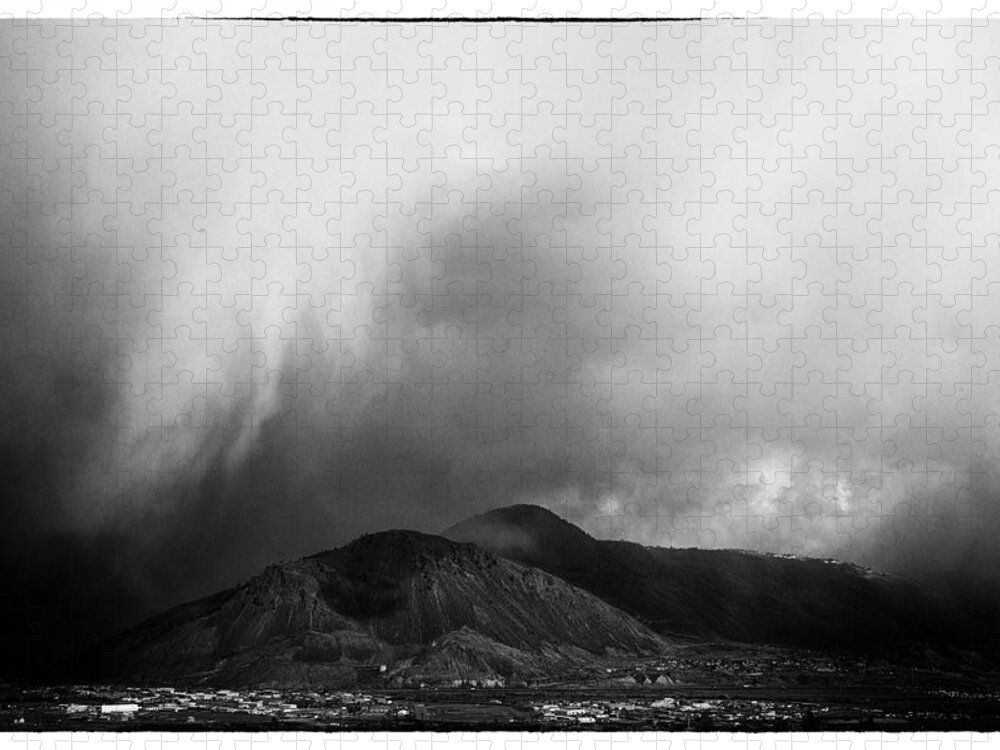 Film Noir Jigsaw Puzzle featuring the photograph Storm Over Mt Paul by Theresa Tahara