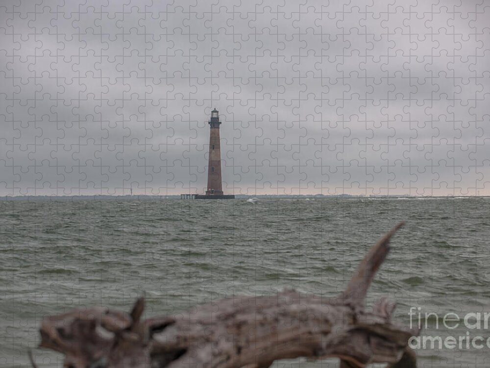 Folly Beach Jigsaw Puzzle featuring the photograph Stormy by Dale Powell
