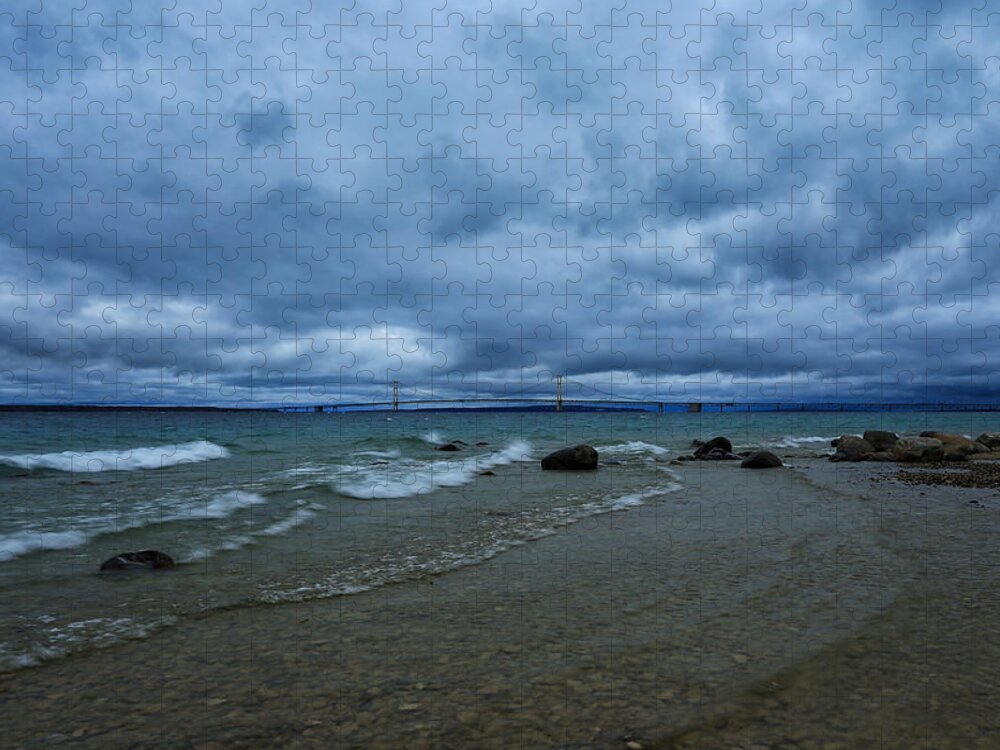 Stormy Straits Jigsaw Puzzle featuring the photograph Stormy Straits by Rachel Cohen