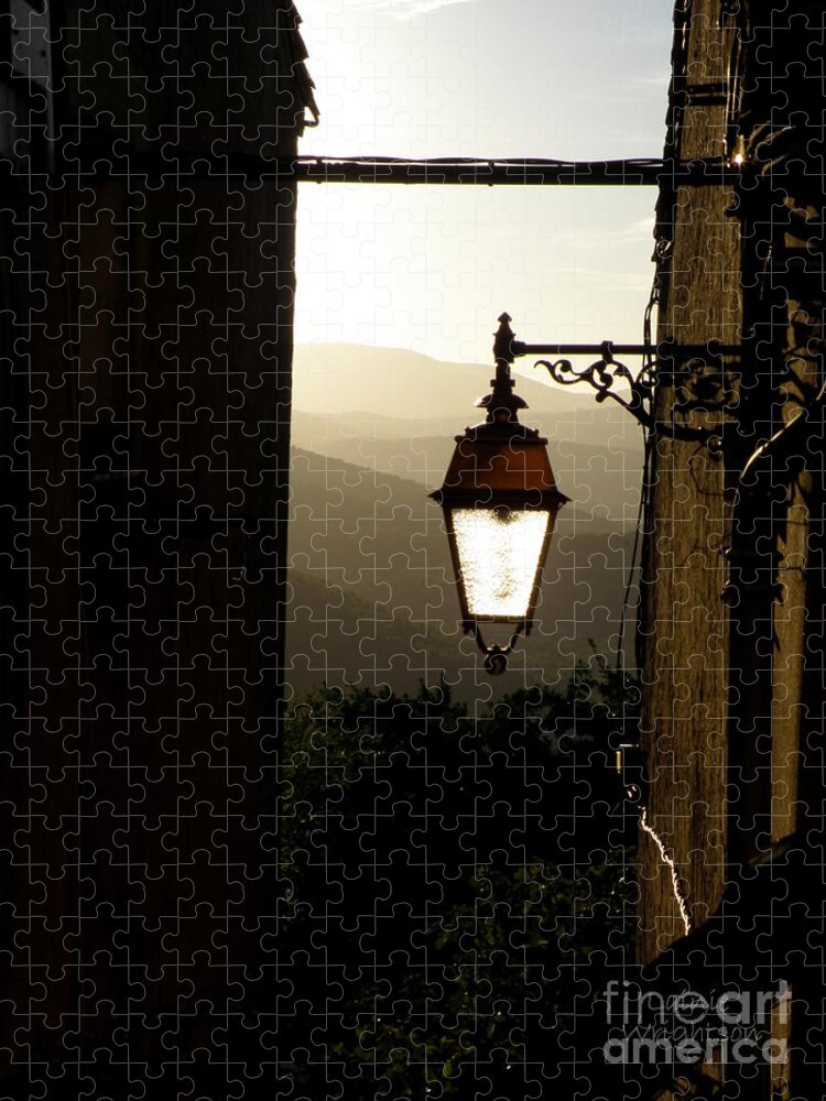 Lamp Jigsaw Puzzle featuring the photograph Street Lamp at Sunset by Lainie Wrightson