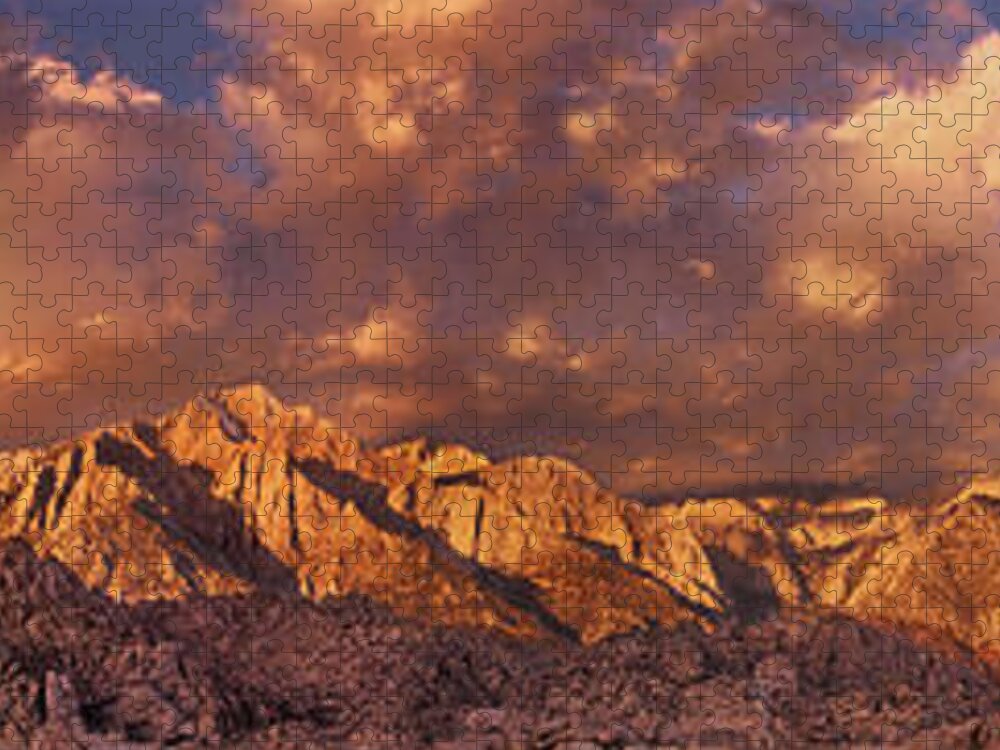 North America Jigsaw Puzzle featuring the photograph Summer Storm Clouds Over the Eastern Sierras California by Dave Welling