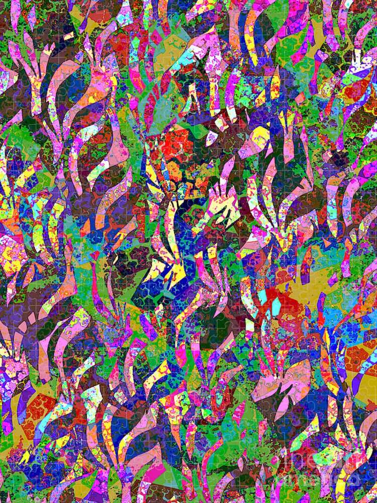 Summertime Jigsaw Puzzle featuring the digital art Summertime pattern by Klara Acel