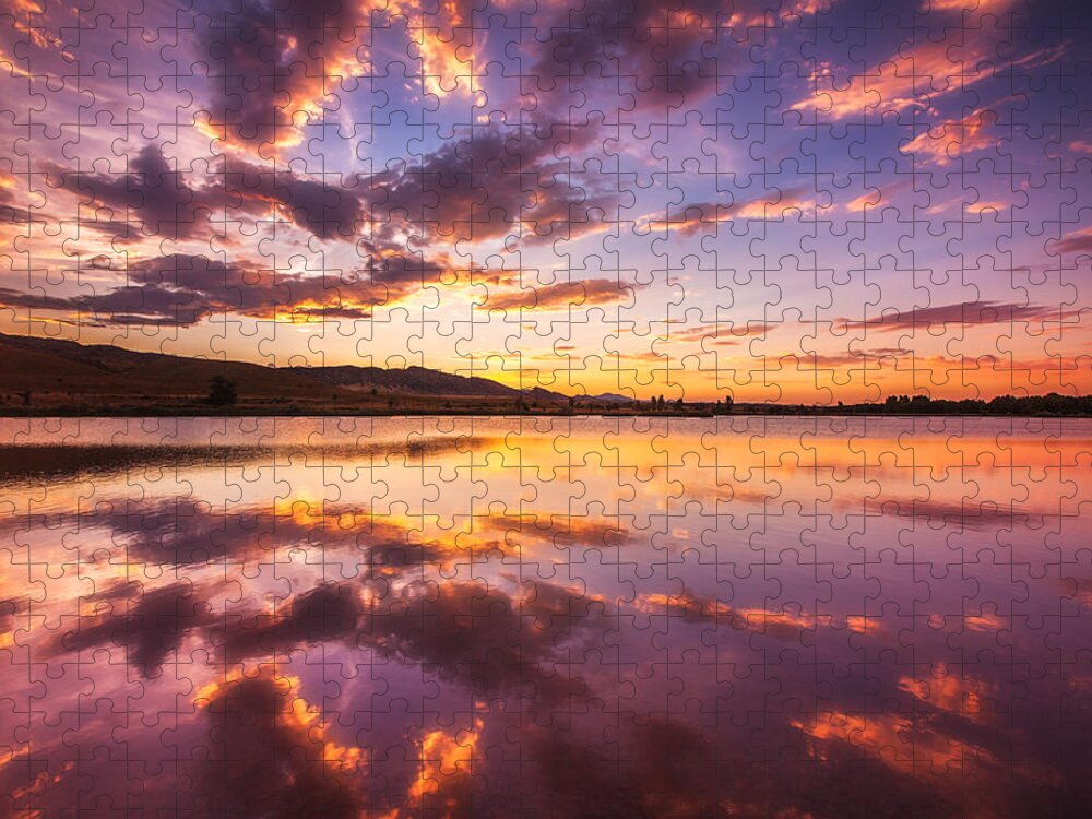 Sky Jigsaw Puzzle featuring the photograph Summertime Sunset by Darren White