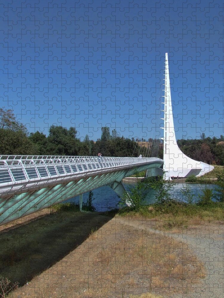 Bridge Framed Prints Jigsaw Puzzle featuring the photograph Sun Dial Bridge 2 by Ron Roberts