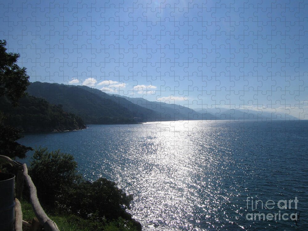 Sun Flare On The Bay Jigsaw Puzzle featuring the photograph Sun Flare on the Bay by Victoria Harrington