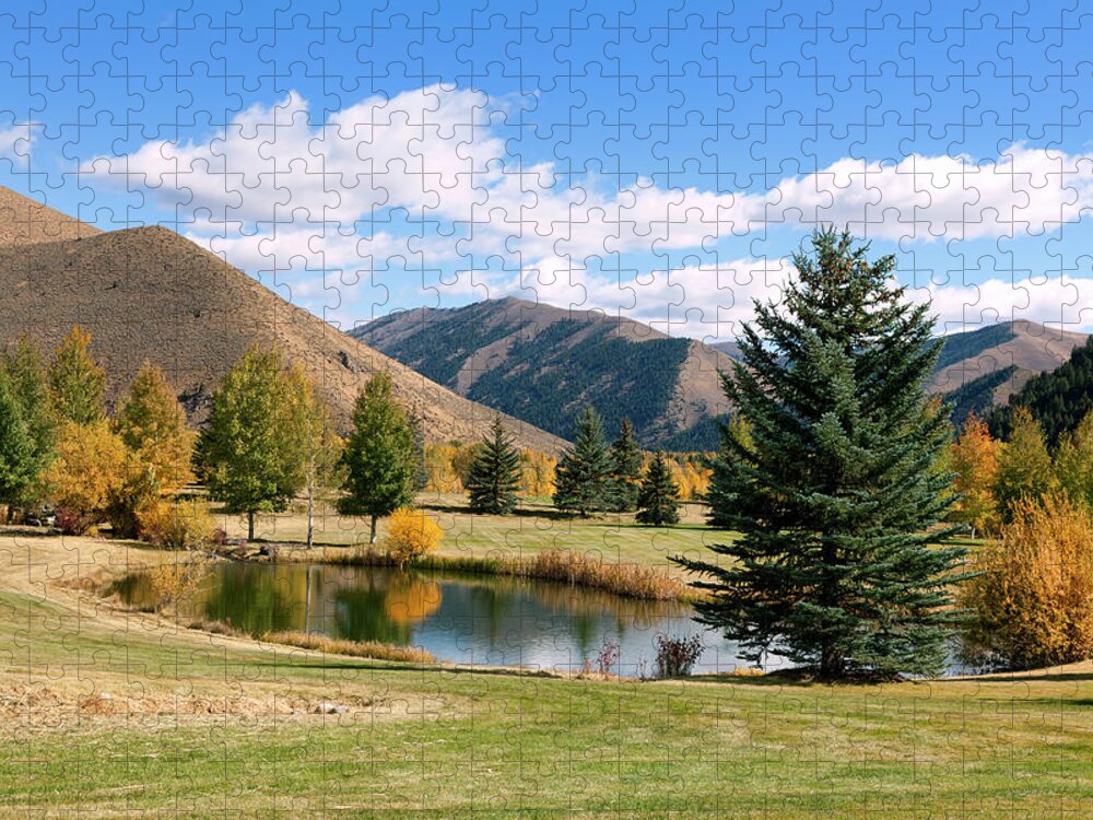 Season Jigsaw Puzzle featuring the photograph Sun Valley Resort, Idaho by Kingwu