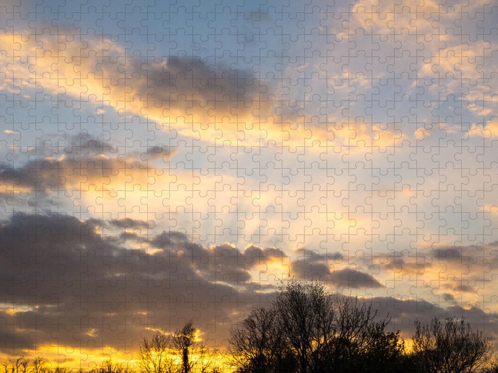 Sun Jigsaw Puzzle featuring the photograph Sunbeams by David Coblitz