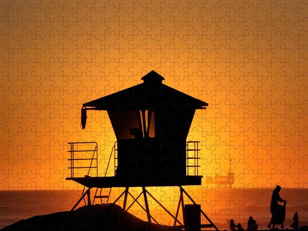 Beach Jigsaw Puzzle featuring the photograph Sunburst by Tammy Espino