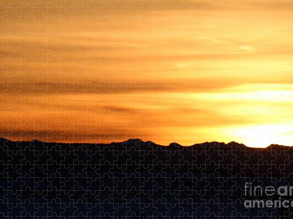Sunset Jigsaw Puzzle featuring the photograph Sundre Sunset by Ann E Robson