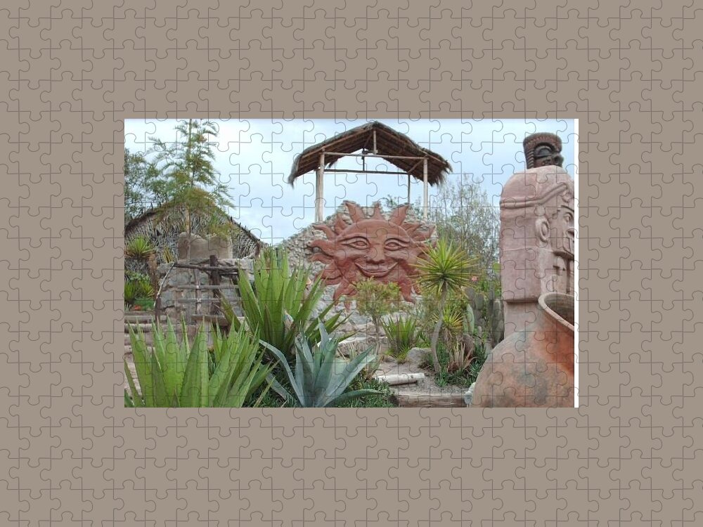 Monuments In Equador At The Equator Jigsaw Puzzle featuring the photograph Sunny Ecuador by Nancy Graham