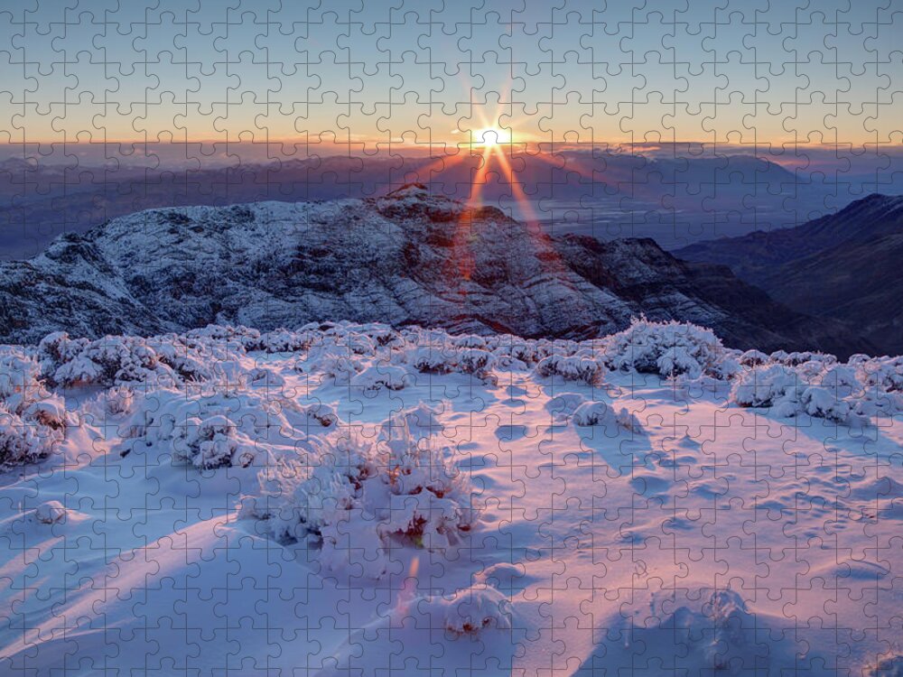 Scenics Jigsaw Puzzle featuring the photograph Sunrise Over Death Valley by Eric Lo