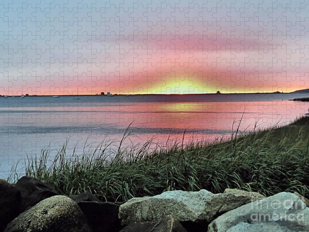 Sunrise Jigsaw Puzzle featuring the photograph Sunrise Over the Bay by Janice Drew