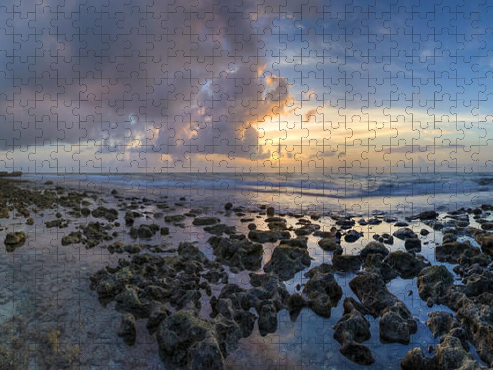 Clouds Jigsaw Puzzle featuring the photograph Sunrise Panorama by Debra and Dave Vanderlaan