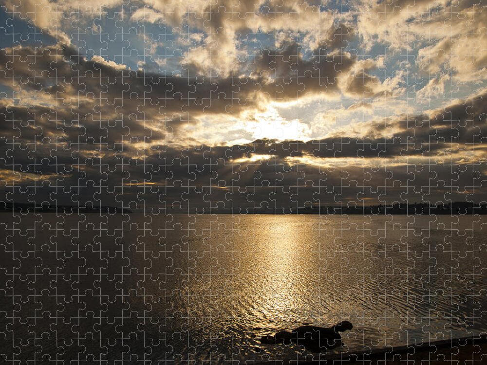 Sunrise Jigsaw Puzzle featuring the photograph Sunrise by Ron Roberts