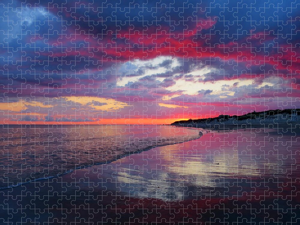 Cape Cod Jigsaw Puzzle featuring the photograph Sunrise Sizzle by Dianne Cowen Cape Cod Photography