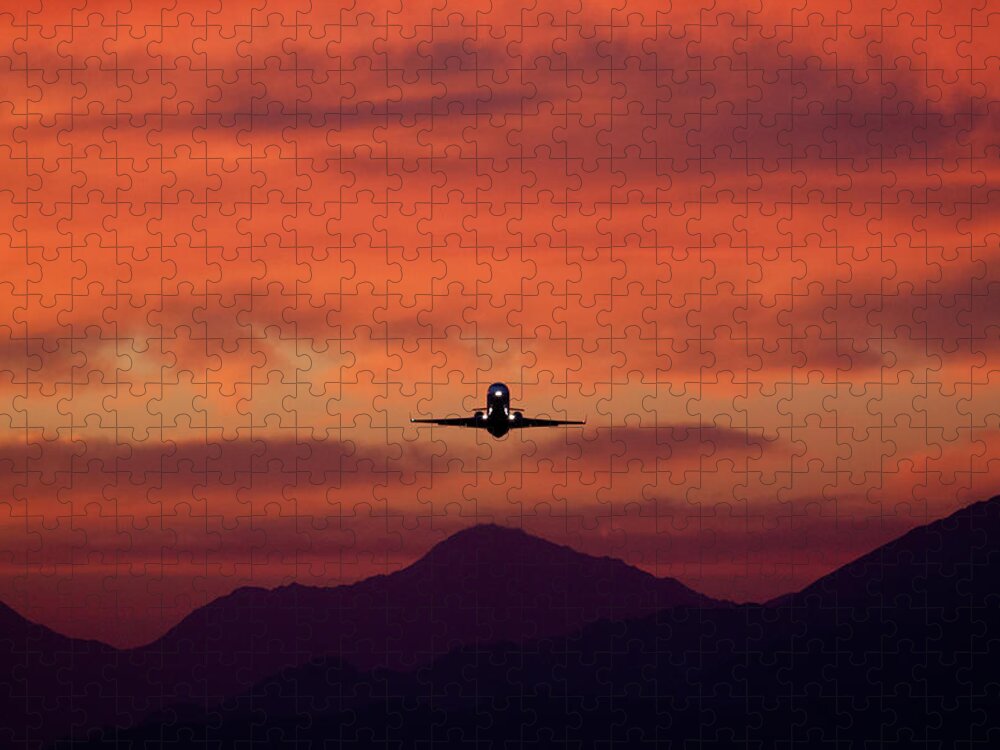 Palm Springs Jigsaw Puzzle featuring the photograph Sunrise Takeoff by John Daly