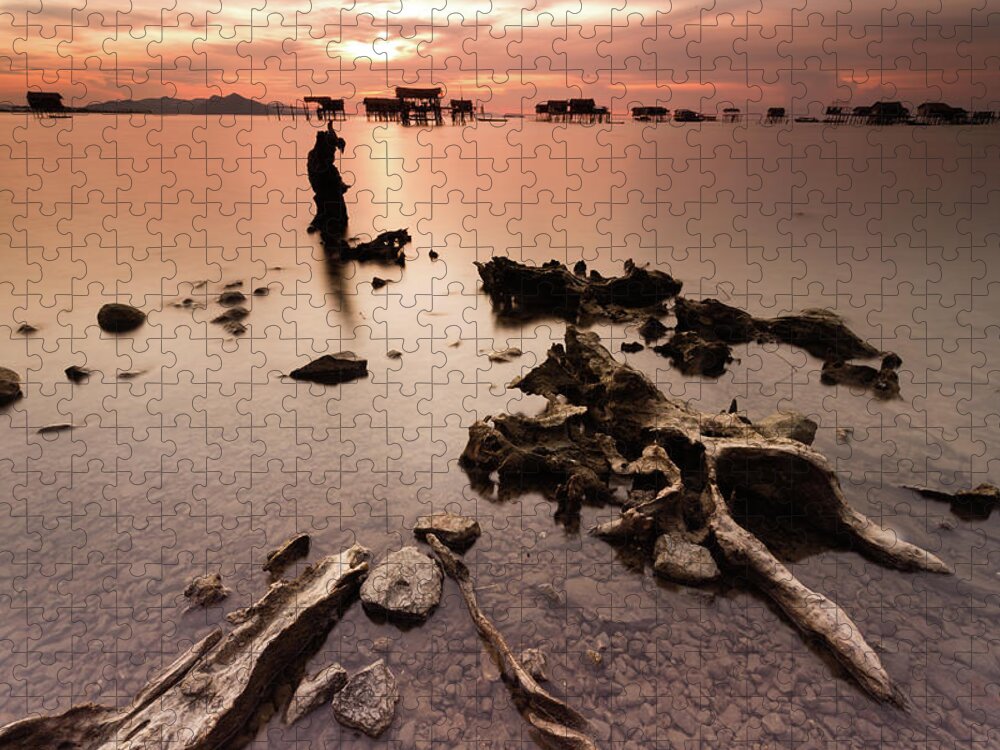 Scenics Jigsaw Puzzle featuring the photograph Sunset At Bodgoya by Sharkawi Che Din