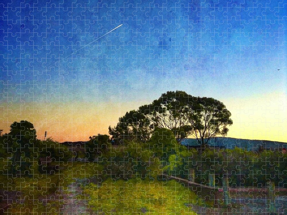 Sunset Jigsaw Puzzle featuring the photograph Sunset at the Baylands by Anne Thurston