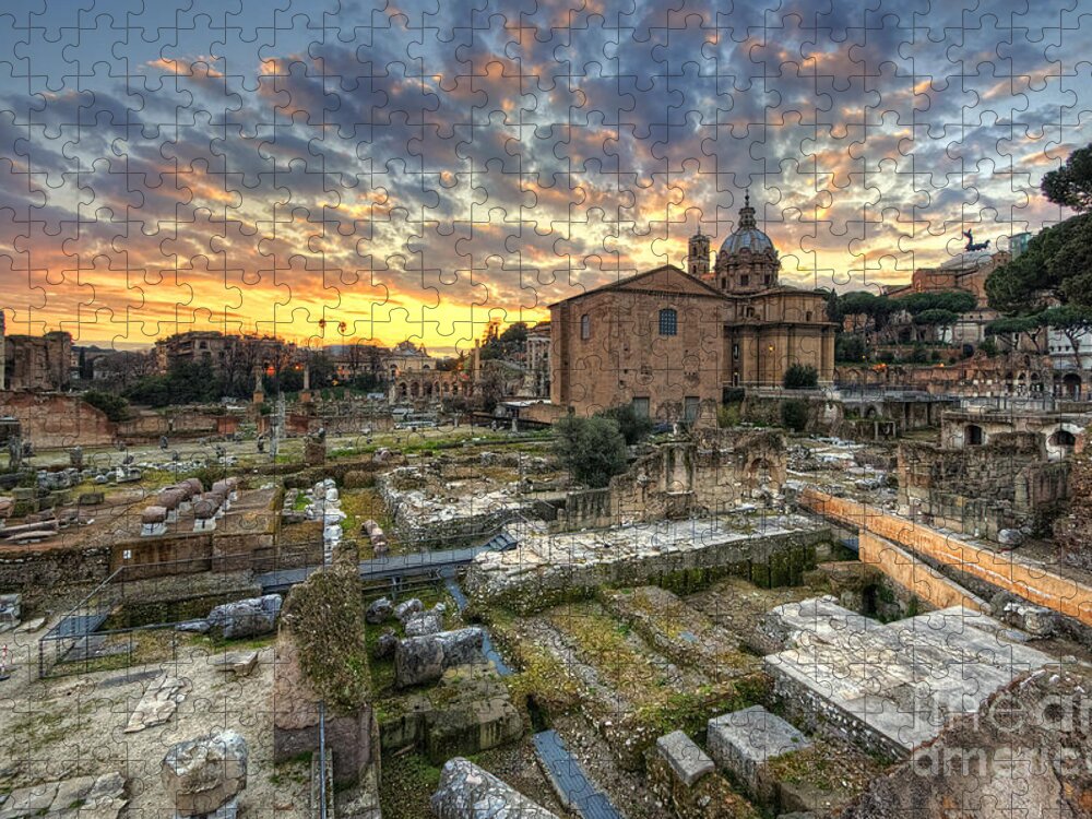 Yhun Suarez Jigsaw Puzzle featuring the photograph Sunset At The Ruins by Yhun Suarez