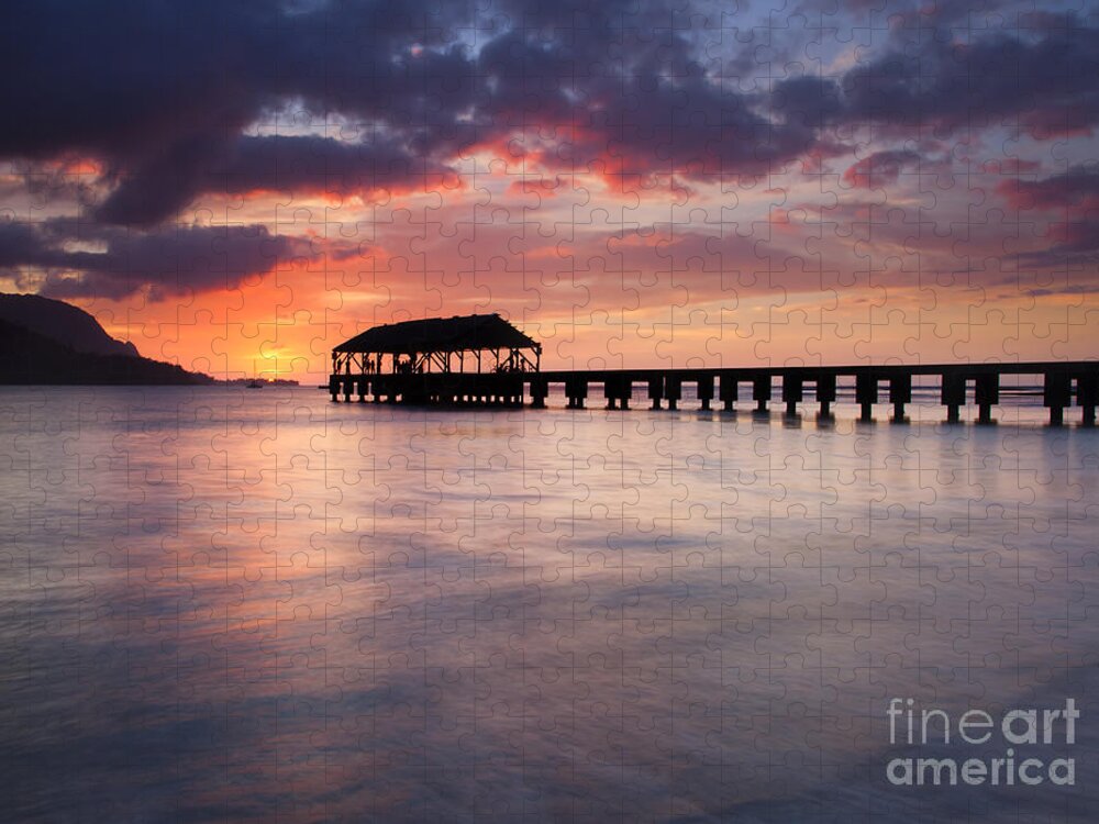 Pier Jigsaw Puzzle featuring the photograph Sunset Pier by Michael Dawson