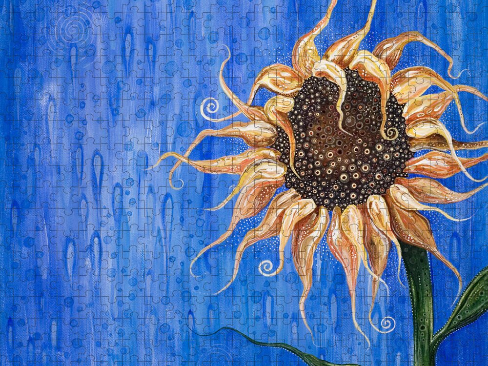 Floral Jigsaw Puzzle featuring the painting Sunshine After the Rain by Tanielle Childers