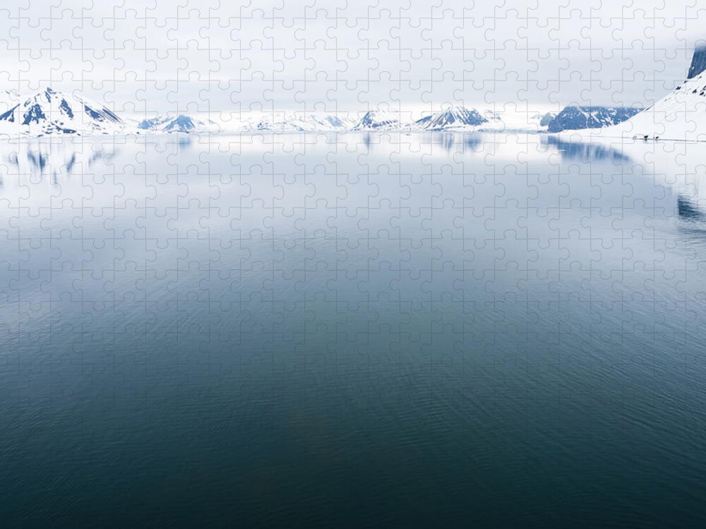 Iceberg Jigsaw Puzzle featuring the photograph Svalbard In The Arctic by Nailzchap