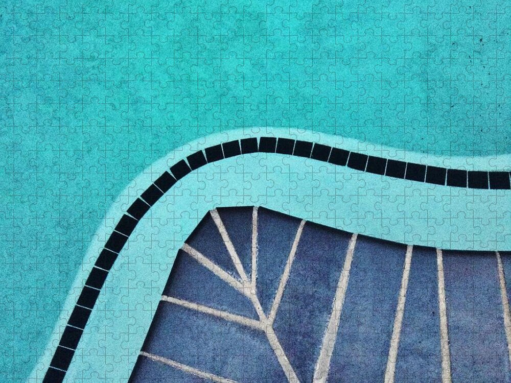 Swimming Pool Jigsaw Puzzle featuring the photograph Swimming Pool by Anne Thurston