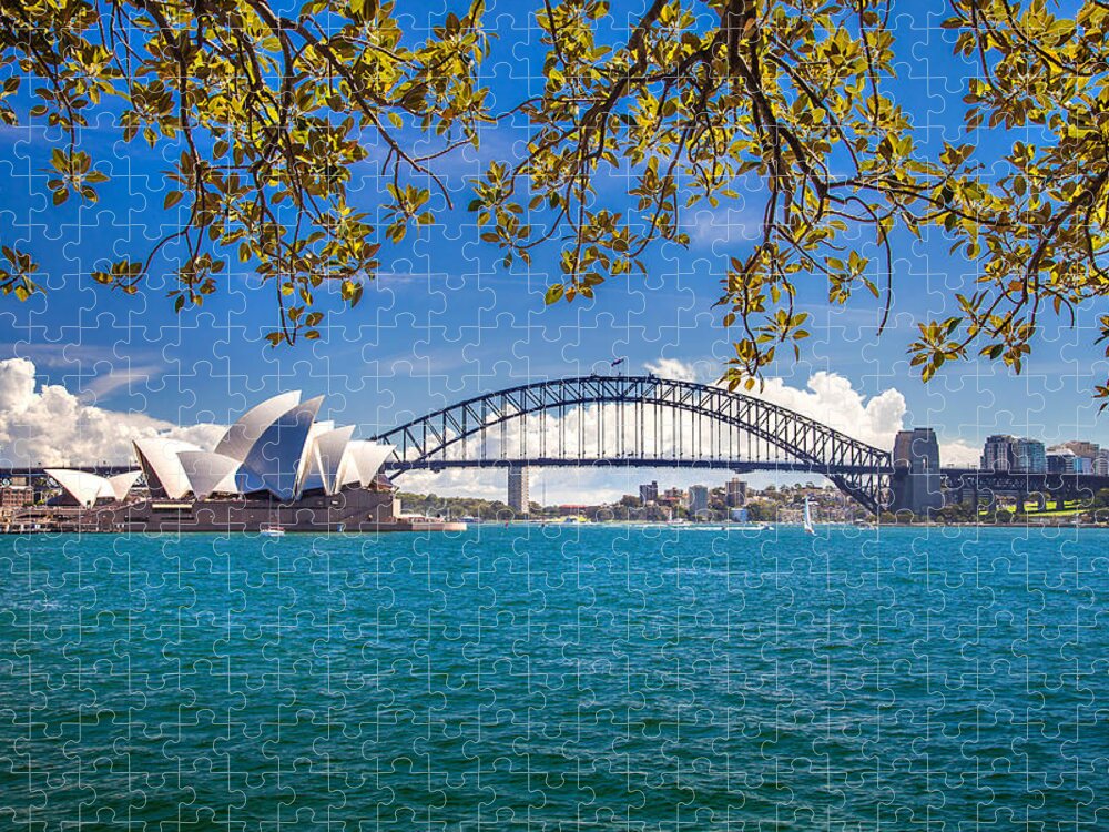 Sydney Jigsaw Puzzle featuring the photograph Sydney Harbour Skyline 2 by Az Jackson