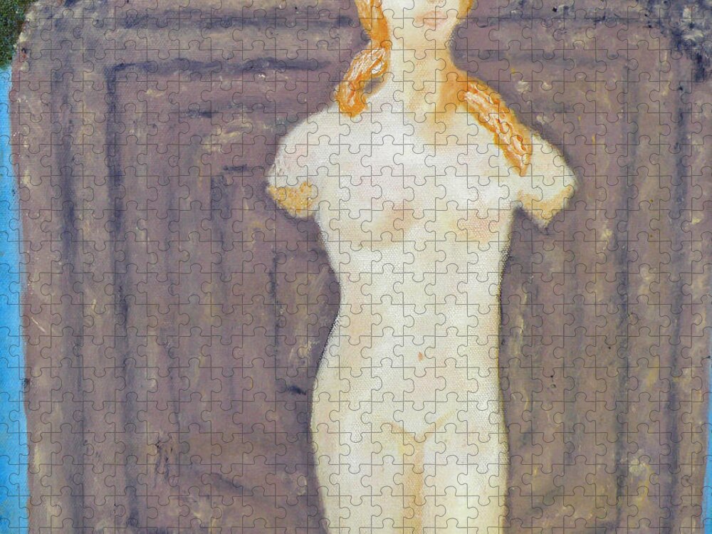 Augusta Stylianou Jigsaw Puzzle featuring the photograph Symbol of fertility and Goddess Aphrodite by Augusta Stylianou