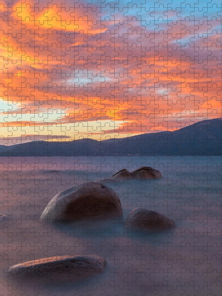 Landscape Jigsaw Puzzle featuring the photograph Tahoe Burning by Jonathan Nguyen