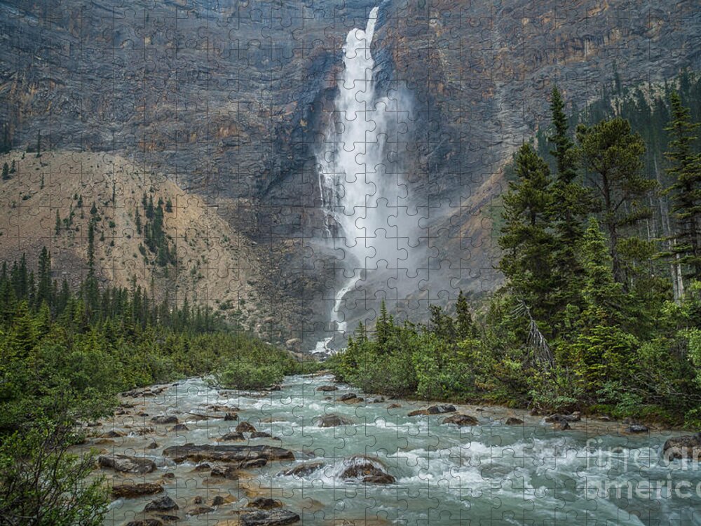 British Columbia Jigsaw Puzzle featuring the photograph Takakkaw Falls by Carrie Cole