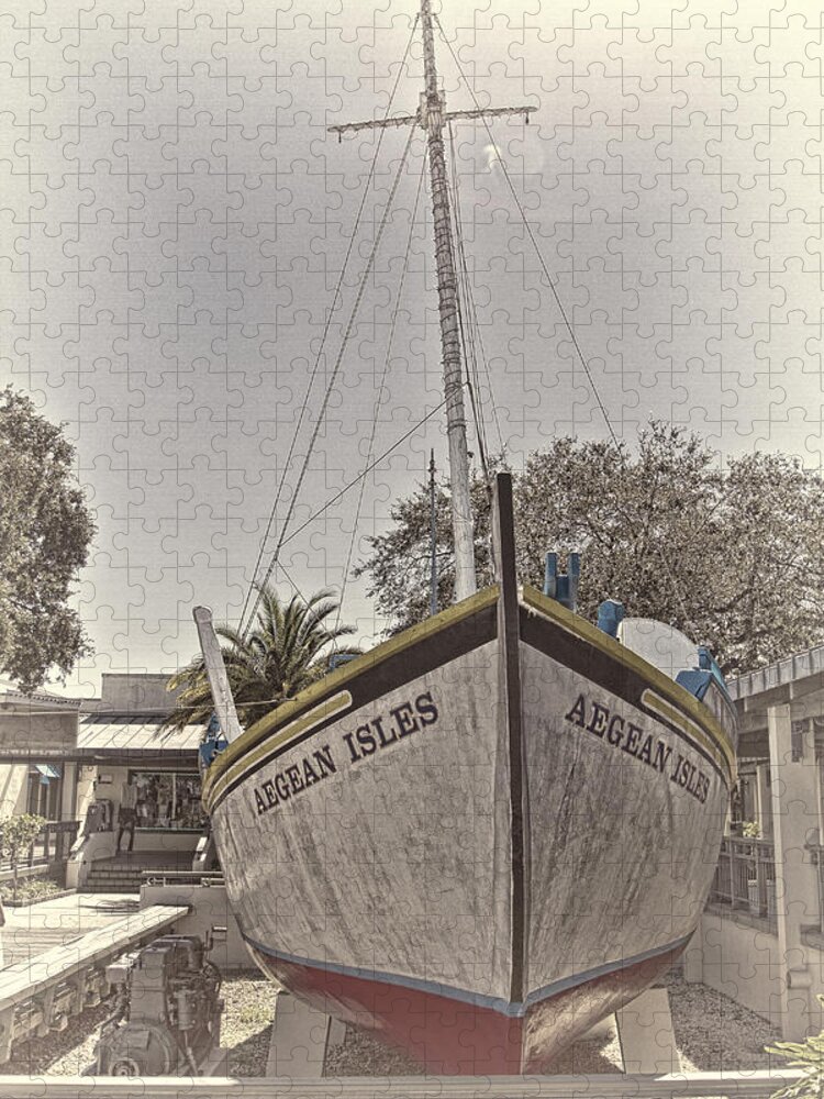 Tarpon Springs Jigsaw Puzzle featuring the photograph Tarpon Springs Sponge Boat by Bill Barber