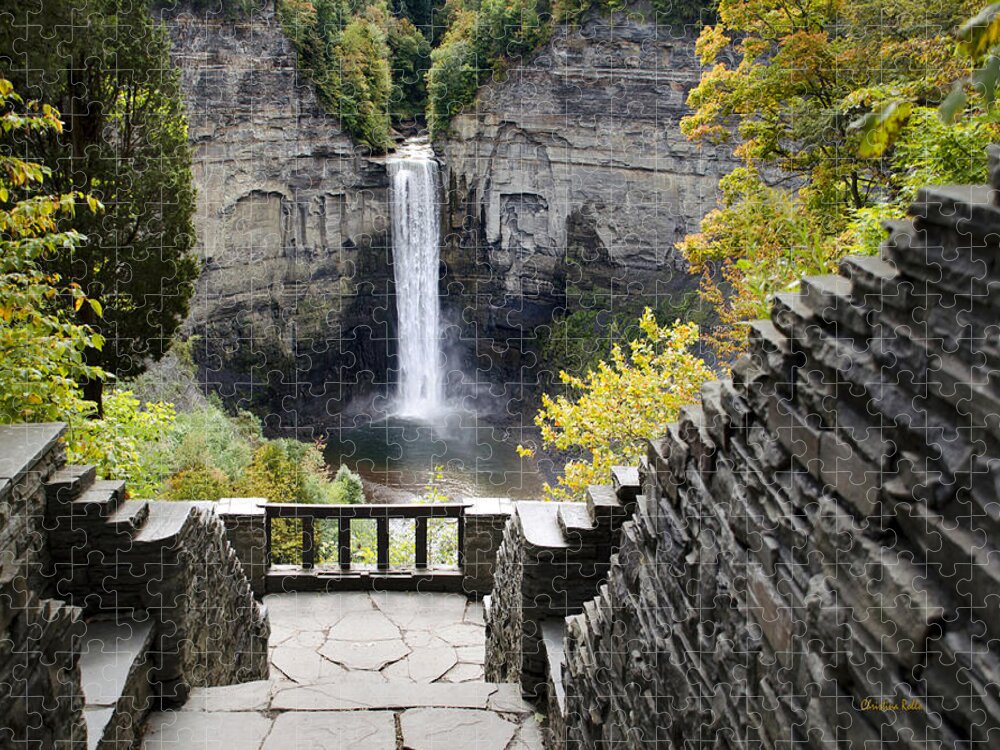 Taughannock Falls Jigsaw Puzzle featuring the photograph Taughannock Falls Overlook by Christina Rollo
